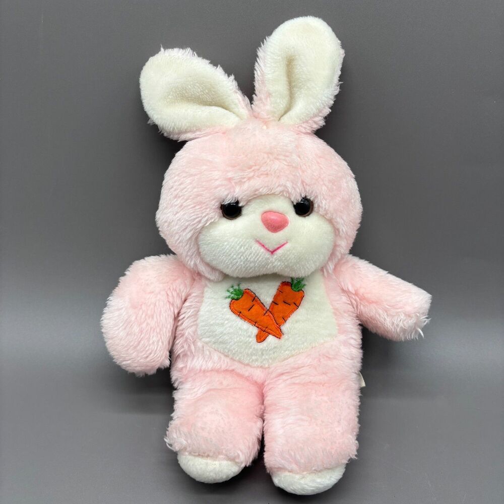 Vintage Plush Easter Bunny Rabbit Commonwealth of PA Stuffed Animal Pink 1980s